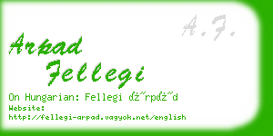 arpad fellegi business card